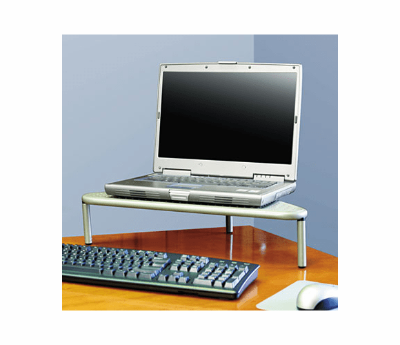 ASP29191 Metal Art Corner Stand with Under-Shelf Storage, 20 x 11 1/2 x 5, Pewter By ALLSOP, INC.