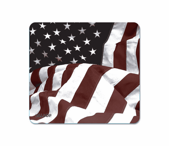 ASP29302 NatureSmart Mouse Pad, American Flag Design, 8 3/5" x 8" By ALLSOP, INC.