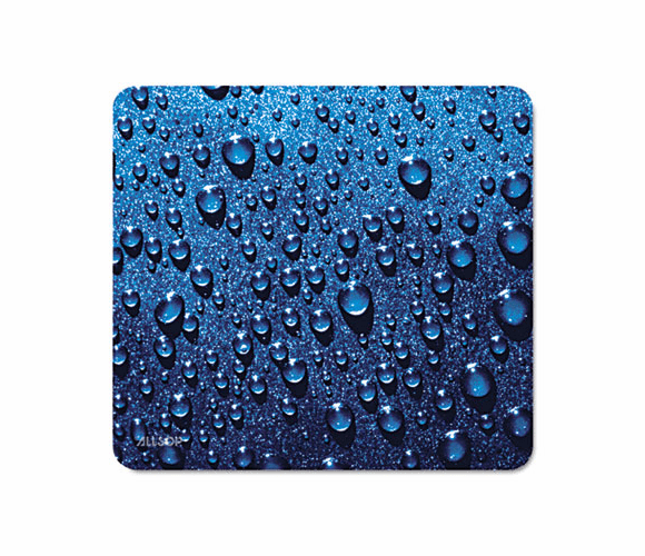 ASP30182 Naturesmart Mouse Pad, Raindrops Design, 8 3/5" x 8" By ALLSOP, INC.