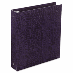 AUA08073 PROformance Crocodile Embossed Ring Binder, 1" Capacity, Purple By AURORA PRODUCTS