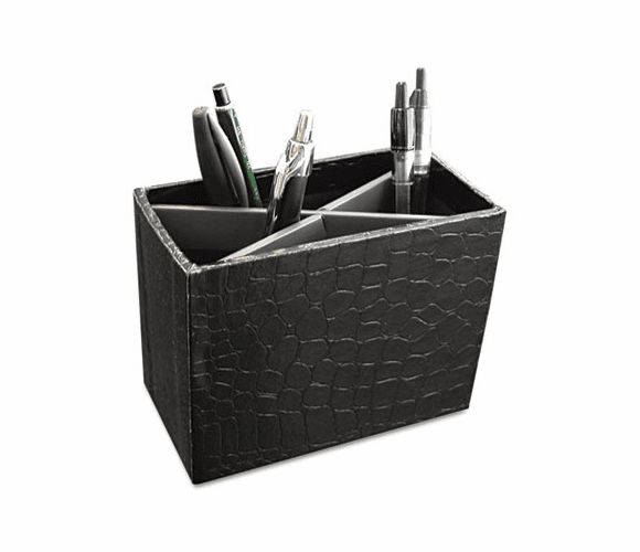 AUA09015 ProFormance Crocodile Embossed Pencil Cup, 5 3/8 x 2 x 4 1/8, Black By AURORA PRODUCTS