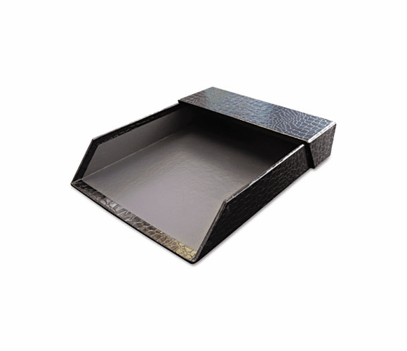 AUA09117 ProFormance Letter Tray, Crocodile Pattern, Black, With Roof By AURORA PRODUCTS