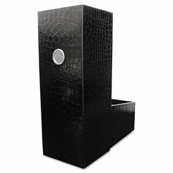 AUA09222 ProFormance Crocodile Embossed Literature Organizer, Black By AURORA PRODUCTS