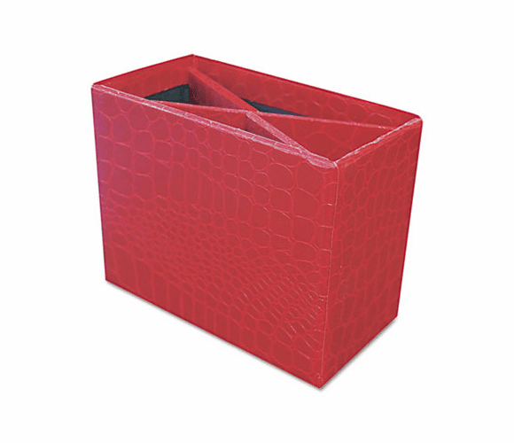 AUA10208 ProFormance Crocodile Embossed Pencil Cup, 5 3/8 x 2 x 4 1/8, Red By AURORA PRODUCTS