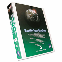AUA20372 Earthview Round Ring Presentation Binder, 1" Capacity, White By AURORA PRODUCTS