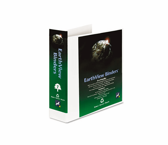 AUA20374 Earthview Round Ring Presentation Binder, 2" Capacity, White By AURORA PRODUCTS