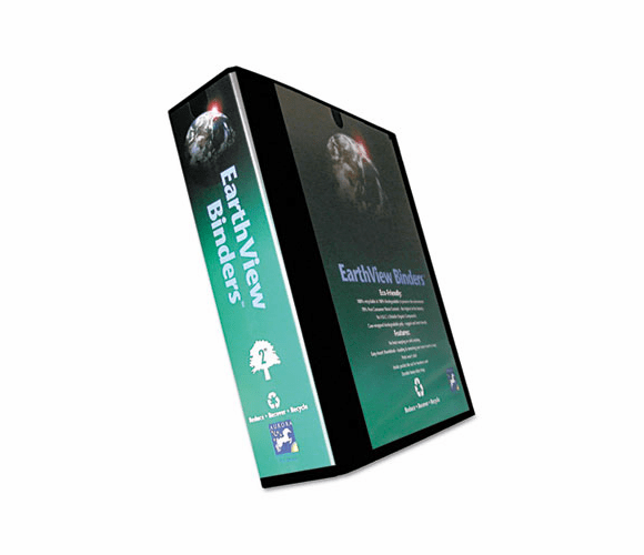 AUA20388 Earthview Round Ring Presentation Binder, 2" Capacity, Black By AURORA PRODUCTS