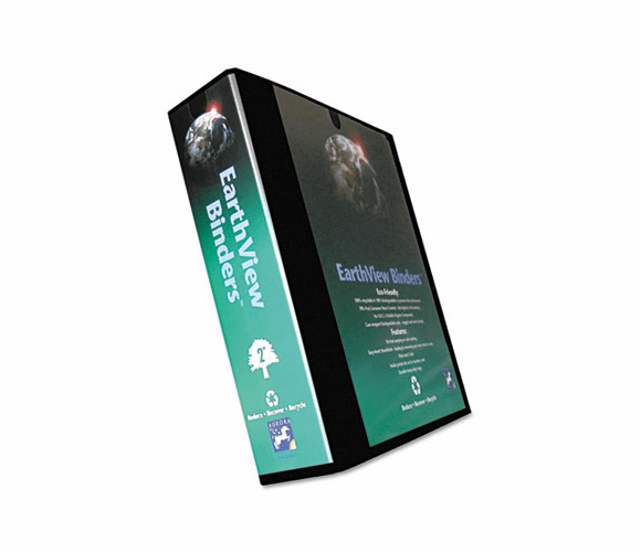 AUA20392 Earthview D-Ring Presentation Binder, 2" Capacity, Black By AURORA PRODUCTS