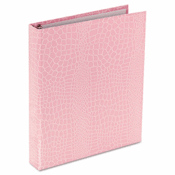 AUA80011 PROformance Crocodile Embossed Ring Binder, 1" Capacity, Pink By AURORA PRODUCTS