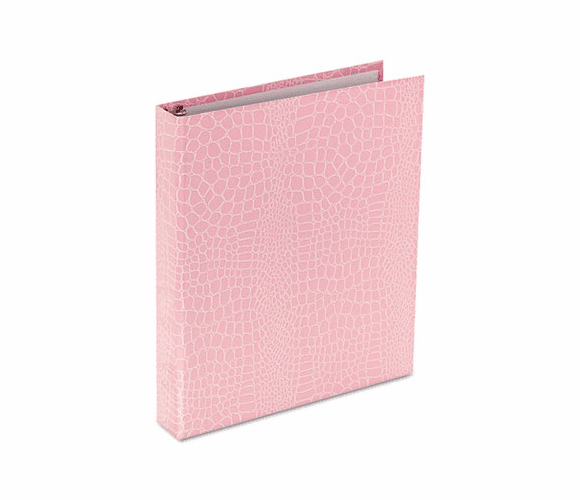 AUA80011 PROformance Crocodile Embossed Ring Binder, 1" Capacity, Pink By AURORA PRODUCTS