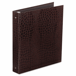 AUA80125 PROformance Crocodile Embossed Ring Binder, 1" Capacity, Brown By AURORA PRODUCTS
