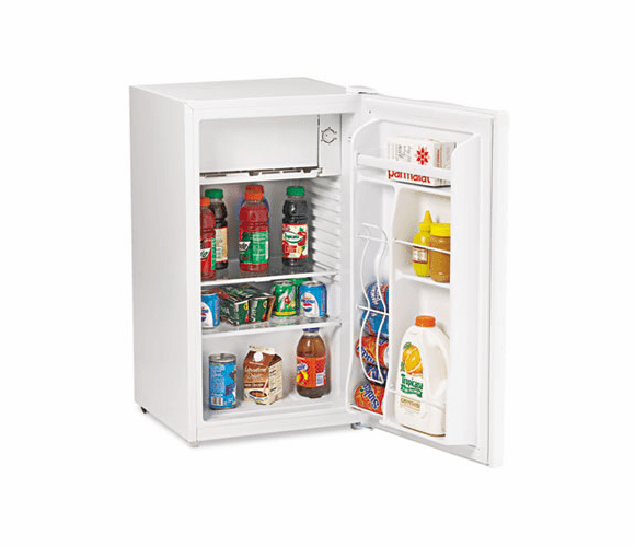 AVARM3360W 3.4 Cu. Ft. Refrigerator with Can Dispenser and Door Bins, White By AVANTI