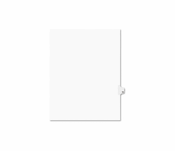 AVE01018 Avery-Style Legal Side Tab Divider, Title: 18, Letter, White, 25/Pack By AVERY-DENNISON