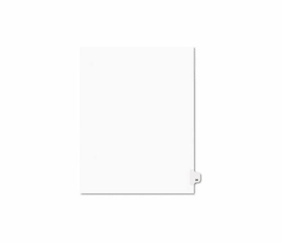 AVE01024 Avery-Style Legal Side Tab Divider, Title: 24, Letter, White, 25/Pack By AVERY-DENNISON