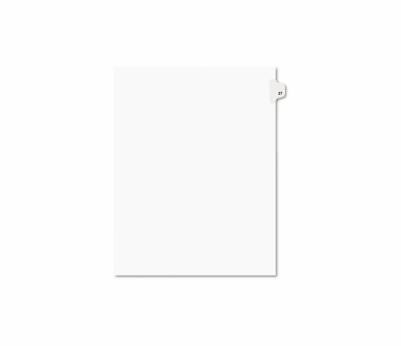 AVE01027 Avery-Style Legal Side Tab Divider, Title: 27, Letter, White, 25/Pack By AVERY-DENNISON