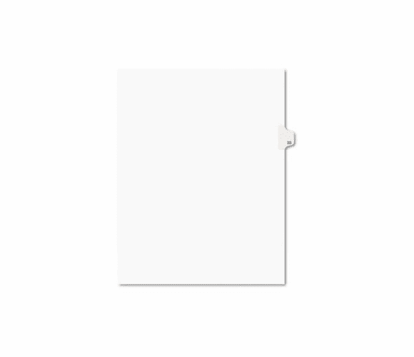 AVE01033 Avery-Style Legal Side Tab Divider, Title: 33, Letter, White, 25/Pack By AVERY-DENNISON