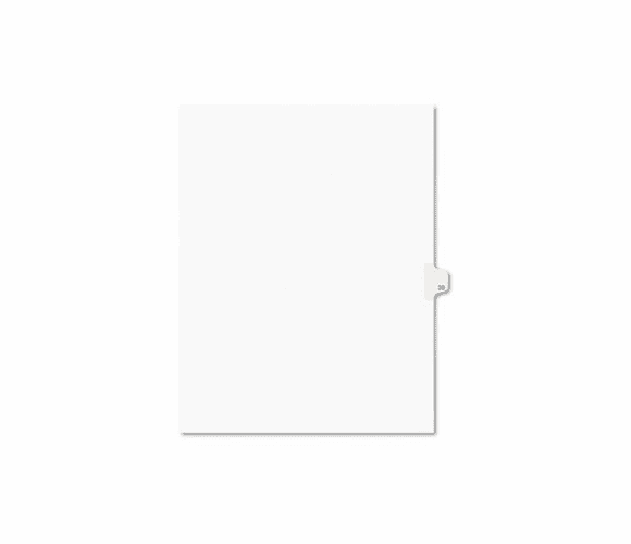 AVE01039 Avery-Style Legal Side Tab Divider, Title: 39, Letter, White, 25/Pack By AVERY-DENNISON