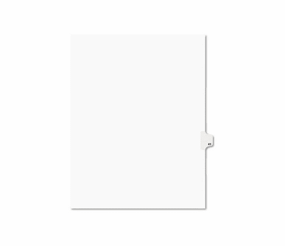 AVE01041 Avery-Style Legal Side Tab Divider, Title: 41, Letter, White, 25/Pack By AVERY-DENNISON