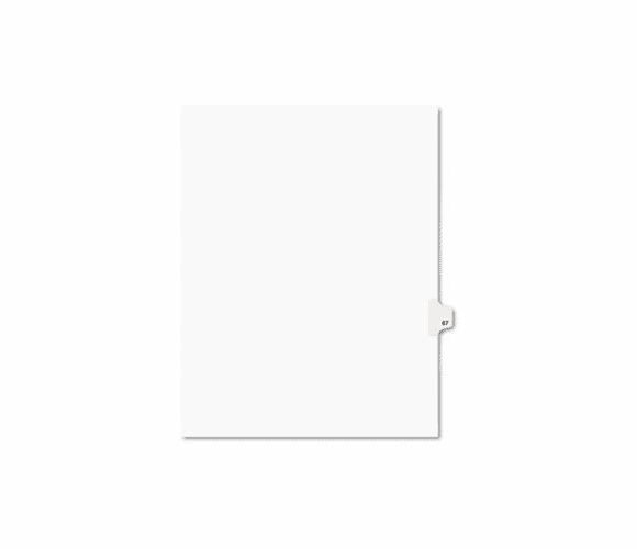AVE01067 Avery-Style Legal Side Tab Divider, Title: 67, Letter, White, 25/Pack By AVERY-DENNISON