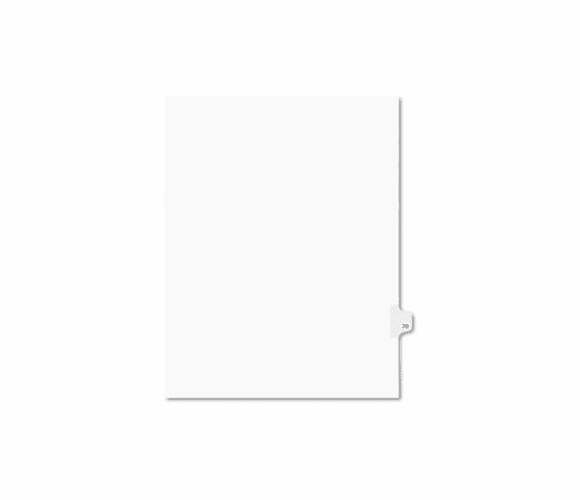 AVE01070 Avery-Style Legal Side Tab Divider, Title: 70, Letter, White, 25/Pack By AVERY-DENNISON