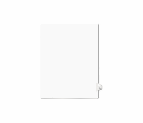 AVE01073 Avery-Style Legal Side Tab Divider, Title: 73, Letter, White, 25/Pack By AVERY-DENNISON