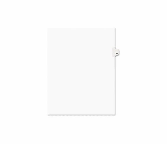 AVE01082 Avery-Style Legal Side Tab Divider, Title: 82, Letter, White, 25/Pack By AVERY-DENNISON