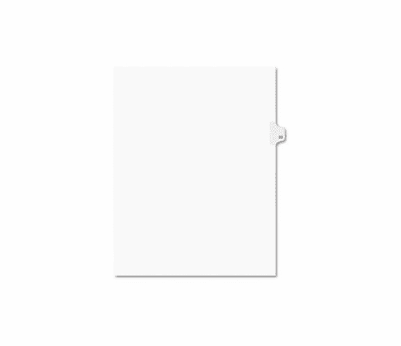 AVE01083 Avery-Style Legal Side Tab Divider, Title: 83, Letter, White, 25/Pack By AVERY-DENNISON
