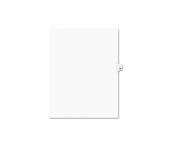 AVE01086 Avery-Style Legal Side Tab Divider, Title: 86, Letter, White, 25/Pack By AVERY-DENNISON