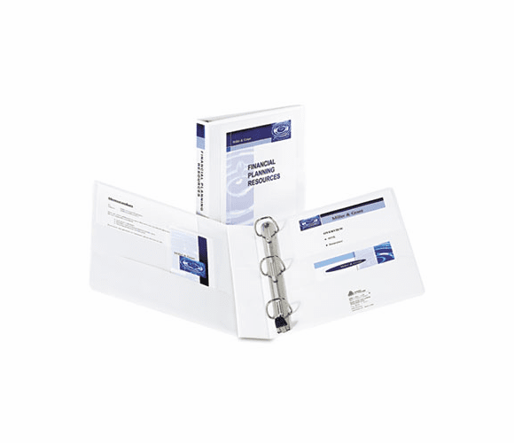 AVE01319 Extra-Wide EZD Reference View Binder, 1-1/2" Capacity, White By AVERY-DENNISON