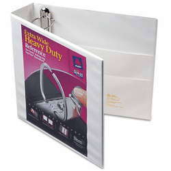 AVE01320 Extra-Wide EZD Reference View Binder, 2" Capacity, White By AVERY-DENNISON