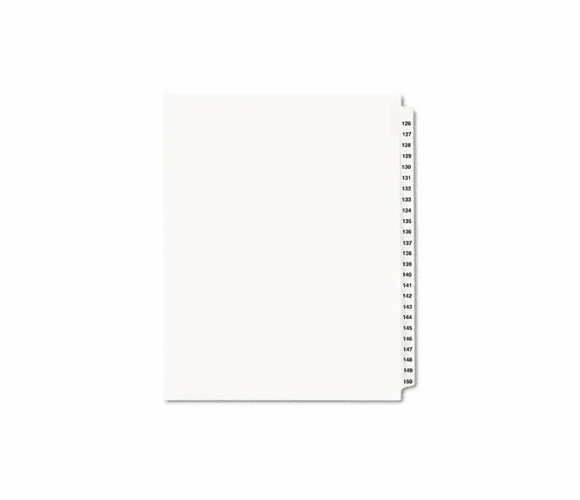 AVE01335 Avery-Style Legal Side Tab Divider, Title: 126-150, Letter, White, 1 Set By AVERY-DENNISON