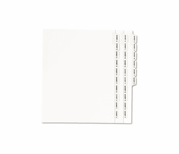 AVE01370 Avery-Style Legal Side Tab Divider, Title: Exhibit A-Z, Letter, White By AVERY-DENNISON
