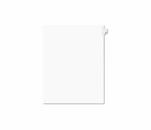 AVE01401 Avery-Style Legal Side Tab Dividers, One-Tab, Title A, Letter, White, 25/Pack By AVERY-DENNISON