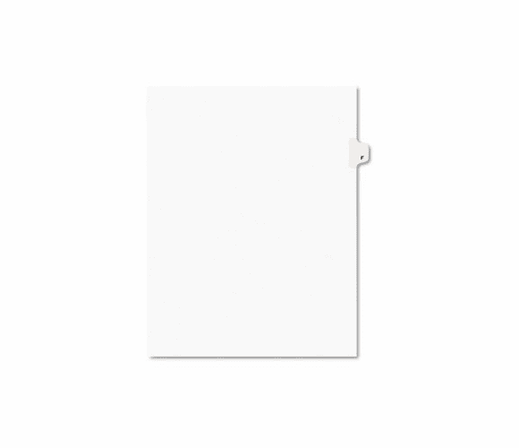 AVE01406 Avery-Style Legal Side Tab Dividers, One-Tab, Title F, Letter, White, 25/Pack By AVERY-DENNISON