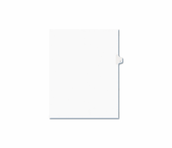 AVE01409 Avery-Style Legal Side Tab Dividers, One-Tab, Title I, Letter, White, 25/Pack By AVERY-DENNISON