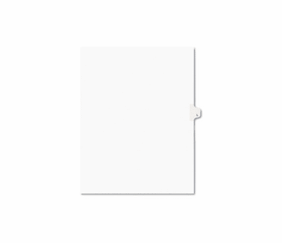 AVE01412 Avery-Style Legal Side Tab Dividers, One-Tab, Title L, Letter, White, 25/Pack By AVERY-DENNISON