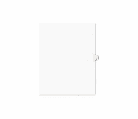 AVE01413 Avery-Style Legal Side Tab Dividers, One-Tab, Title M, Letter, White, 25/Pack By AVERY-DENNISON