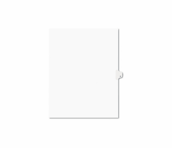 AVE01414 Avery-Style Legal Side Tab Dividers, One-Tab, Title N, Letter, White, 25/Pack By AVERY-DENNISON