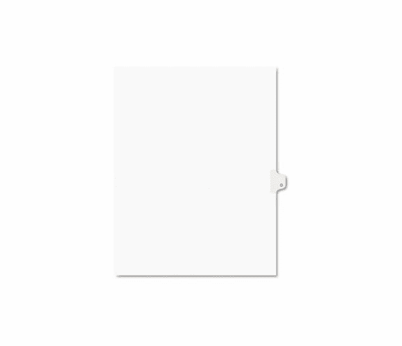 AVE01415 Avery-Style Legal Side Tab Dividers, One-Tab, Title O, Letter, White, 25/Pack By AVERY-DENNISON