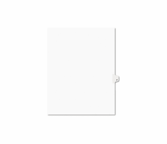 AVE01416 Avery-Style Legal Side Tab Dividers, One-Tab, Title P, Letter, White, 25/Pack By AVERY-DENNISON