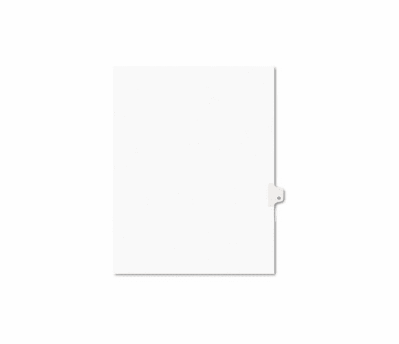 AVE01417 Avery-Style Legal Side Tab Dividers, One-Tab, Title Q, Letter, White, 25/Pack By AVERY-DENNISON