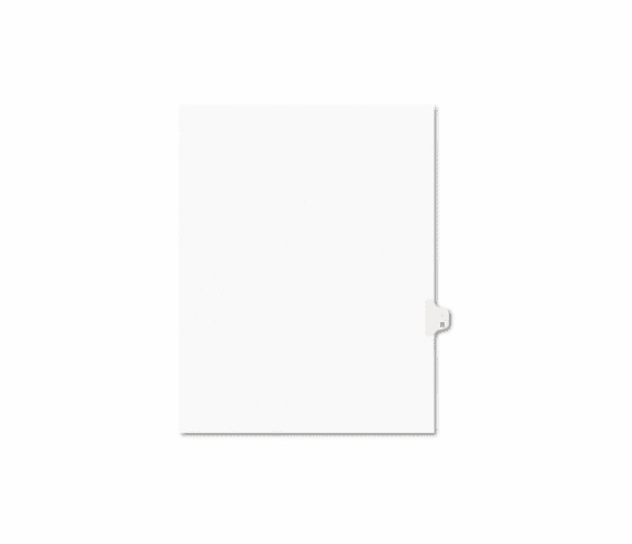 AVE01418 Avery-Style Legal Side Tab Dividers, One-Tab, Title R, Letter, White, 25/Pack By AVERY-DENNISON