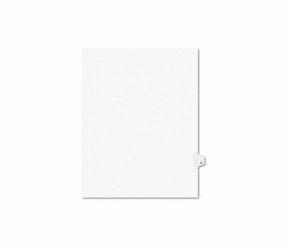 AVE01421 Avery-Style Legal Side Tab Dividers, One-Tab, Title U, Letter, White, 25/Pack By AVERY-DENNISON