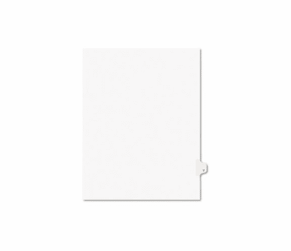 AVE01422 Avery-Style Legal Side Tab Dividers, One-Tab, Title V, Letter, White, 25/Pack By AVERY-DENNISON