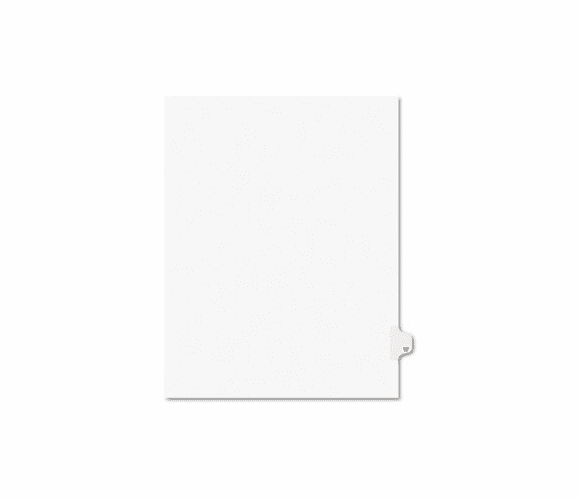 AVE01423 Avery-Style Legal Side Tab Dividers, One-Tab, Title W, Letter, White, 25/Pack By AVERY-DENNISON