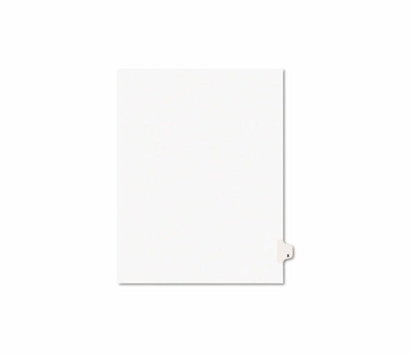 AVE01424 Avery-Style Legal Side Tab Dividers, One-Tab, Title x, Letter, White, 25/Pack By AVERY-DENNISON