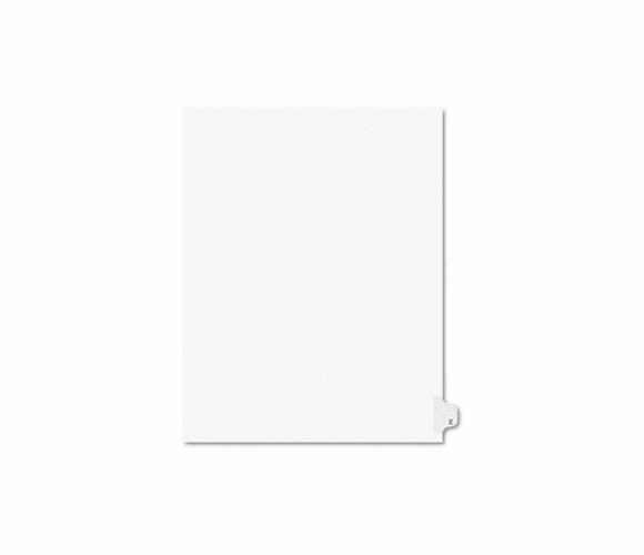 AVE01426 Avery-Style Legal Side Tab Dividers, One-Tab, Title Z, Letter, White, 25/Pack By AVERY-DENNISON