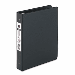 AVE03002 Economy Round Ring Reference Binder, 1" Capacity, Black By AVERY-DENNISON
