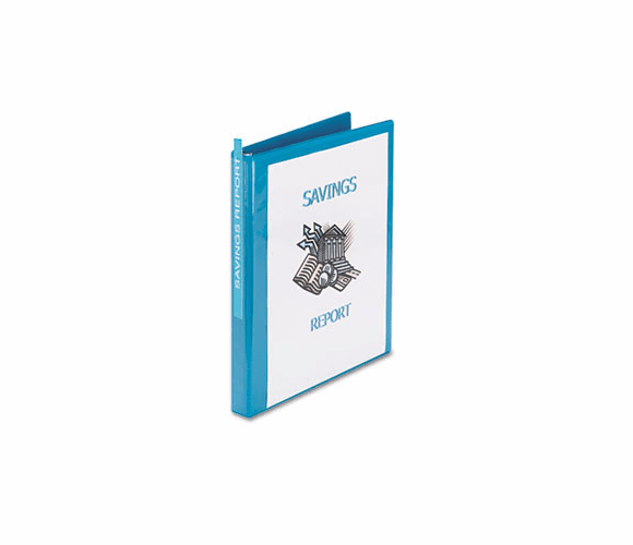 AVE05004 Nonstick Heavy-Duty EZ-Turn Ring View Binder, 1/2" Capacity, Light Blue By AVERY-DENNISON