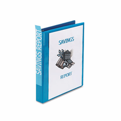 AVE05301 Nonstick Heavy-Duty EZ-Turn Ring View Binder, 1" Capacity, Light Blue By AVERY-DENNISON